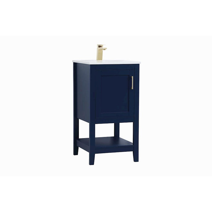 Elegant Kitchen/Bath Aubrey 18" Single Bathroom Vanity, Blue