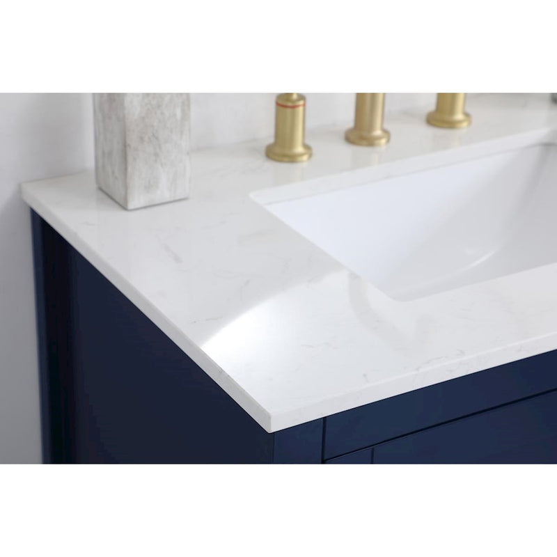 Elegant Kitchen/Bath Aubrey 30" Single Bathroom Vanity, Blue
