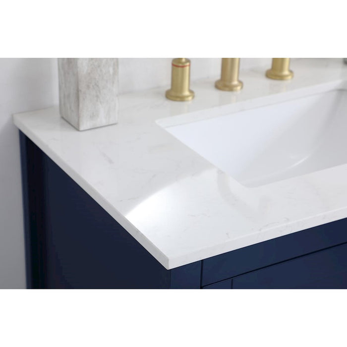 Elegant Kitchen/Bath Aubrey 30" Single Bathroom Vanity, Blue