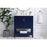 Elegant Aubrey 30" Single Bathroom Vanity, Blue/Backsplash
