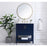 Elegant Aubrey 30" Single Bathroom Vanity, Blue/Backsplash