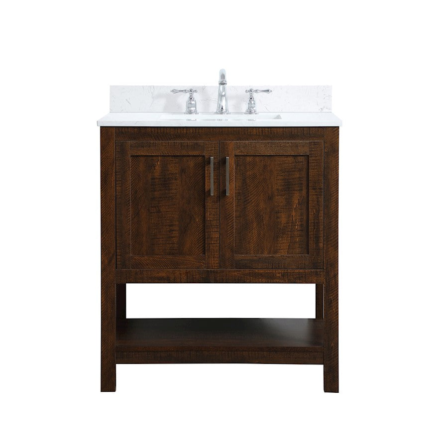 Elegant Aubrey 30" Single Bathroom Vanity, Espresso/Backsplash - VF16030EX-BS