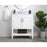 Elegant Aubrey 30" Single Bathroom Vanity, White/Backsplash