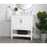 Elegant Aubrey 30" Single Bathroom Vanity, White/Backsplash