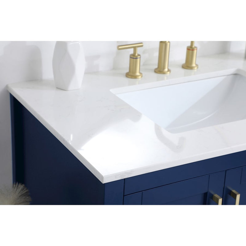 Elegant Kitchen/Bath Aubrey 36" Single Bathroom Vanity, Blue