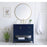 Elegant Aubrey 36" Single Bathroom Vanity, Blue/Backsplash