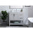 Elegant Aubrey 36" Single Bathroom Vanity, Grey/Backsplash