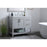 Elegant Aubrey 36" Single Bathroom Vanity, Grey/Backsplash