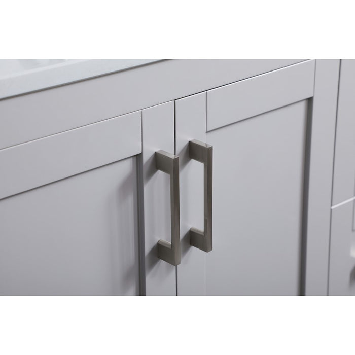 Elegant Aubrey 36" Single Bathroom Vanity, Grey/Backsplash