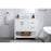 Elegant Aubrey 36" Single Bathroom Vanity, White/Backsplash