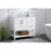 Elegant Aubrey 36" Single Bathroom Vanity, White/Backsplash