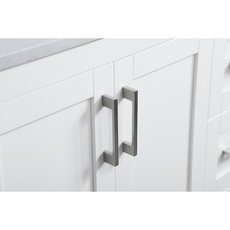 Elegant Aubrey 36" Single Bathroom Vanity, White/Backsplash