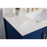 Elegant Aubrey 42" Single Bathroom Vanity, Blue/Backsplash