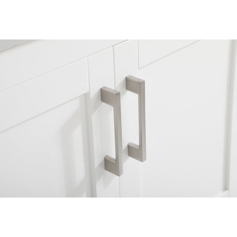 Elegant Aubrey 42" Single Bathroom Vanity, White/Backsplash