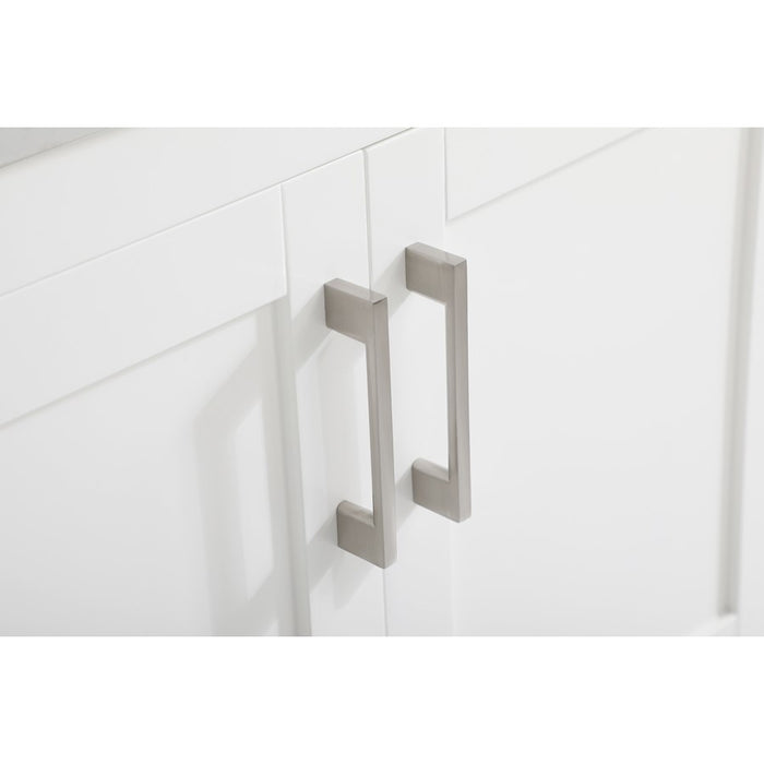 Elegant Aubrey 42" Single Bathroom Vanity, White/Backsplash