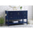Elegant Aubrey 48" Single Bathroom Vanity, Blue/Backsplash