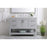 Elegant Aubrey 48" Single Bathroom Vanity, Grey/Backsplash