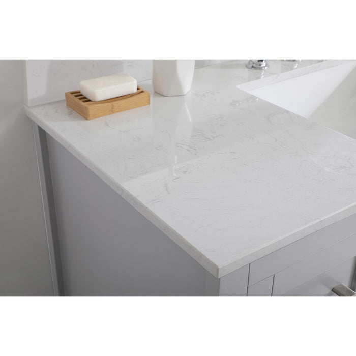 Elegant Aubrey 48" Single Bathroom Vanity, Grey/Backsplash