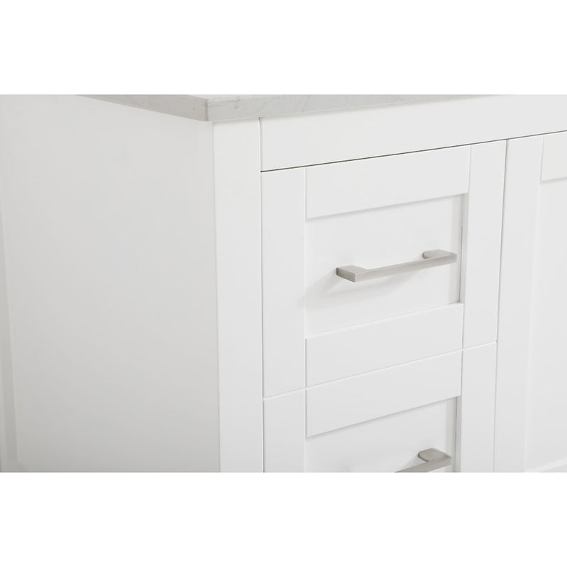 Elegant Aubrey 48" Single Bathroom Vanity, White/Backsplash