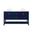Elegant Kitchen/Bath Aubrey 60" Double Bathroom Vanity, Blue - VF16060DBL