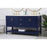 Elegant Kitchen/Bath Aubrey 60" Double Bathroom Vanity, Blue