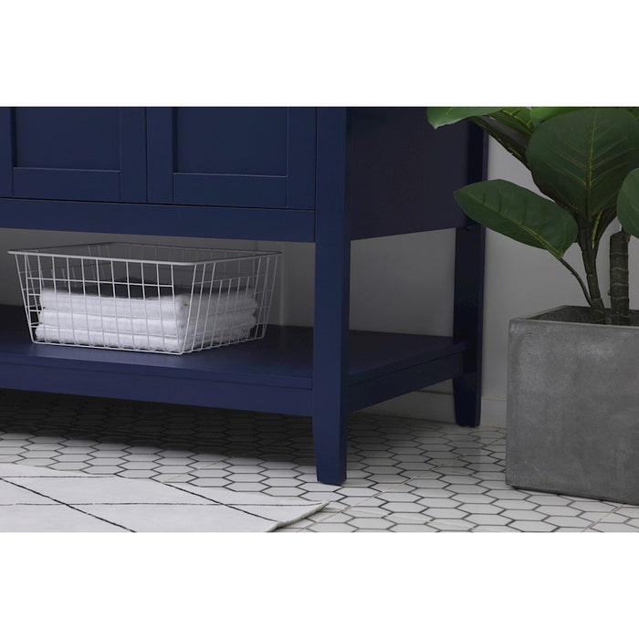 Elegant Kitchen/Bath Aubrey 60" Double Bathroom Vanity, Blue