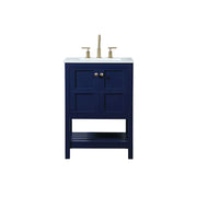 Elegant Kitchen/Bath Theo 24" Single Bathroom Vanity, Blue - VF16424BL