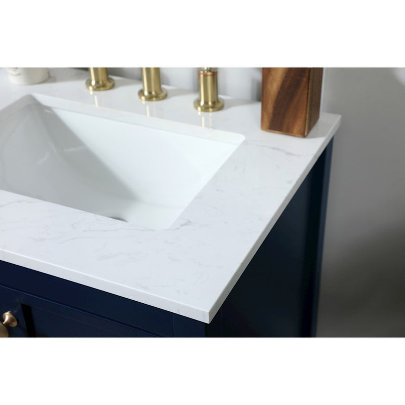 Elegant Kitchen/Bath Theo 24" Single Bathroom Vanity, Blue