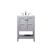 Elegant Kitchen/Bath Theo 24" Single Bathroom Vanity, Grey - VF16424GR