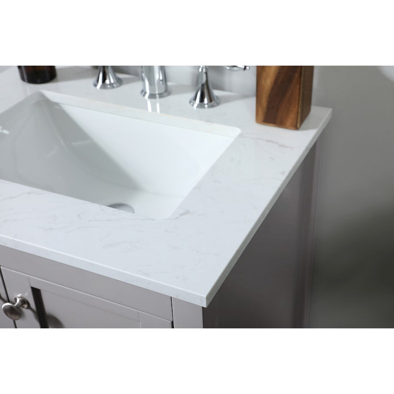 Elegant Kitchen/Bath Theo 24" Single Bathroom Vanity, Grey