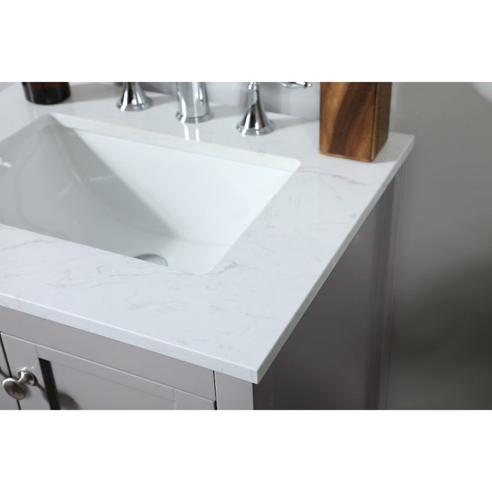 Elegant Kitchen/Bath Theo 24" Single Bathroom Vanity, Grey