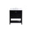 Elegant Theo 30" Single Bathroom Vanity, Black/Backsplash - VF16430BK-BS
