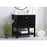 Elegant Theo 30" Single Bathroom Vanity, Black/Backsplash