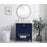 Elegant Theo 30" Single Bathroom Vanity, Blue/Backsplash