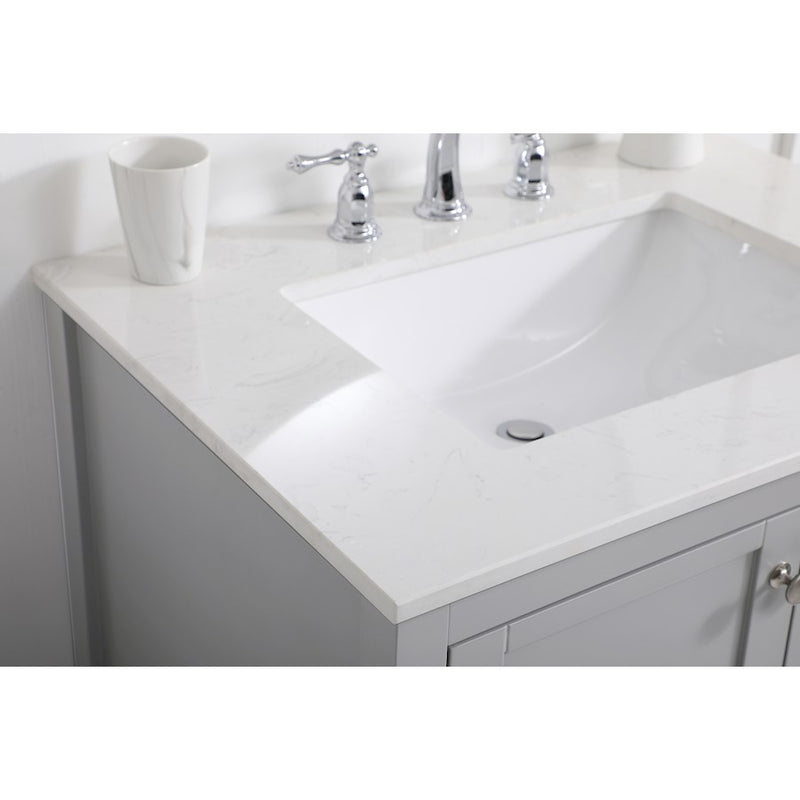 Elegant Kitchen/Bath Theo 30" Single Bathroom Vanity, Gray