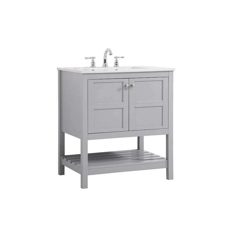 Elegant Kitchen/Bath Theo 30" Single Bathroom Vanity, Gray