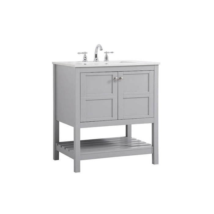 Elegant Kitchen/Bath Theo 30" Single Bathroom Vanity, Gray
