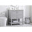 Elegant Theo 30" Single Bathroom Vanity, Gray/Backsplash