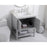 Elegant Theo 30" Single Bathroom Vanity, Gray/Backsplash