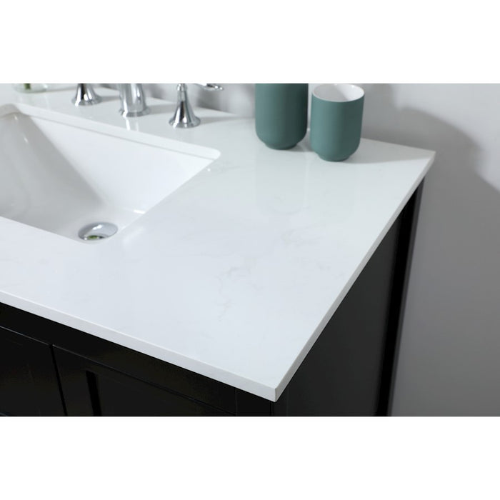 Elegant Kitchen/Bath Theo 32" Single Bathroom Vanity, Black