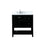 Elegant Theo 32" Single Bathroom Vanity, Black/Backsplash - VF16432BK-BS