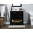 Elegant Theo 32" Single Bathroom Vanity, Black/Backsplash
