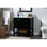 Elegant Theo 32" Single Bathroom Vanity, Black/Backsplash