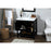 Elegant Theo 32" Single Bathroom Vanity, Black/Backsplash