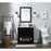 Elegant Theo 32" Single Bathroom Vanity, Black/Backsplash