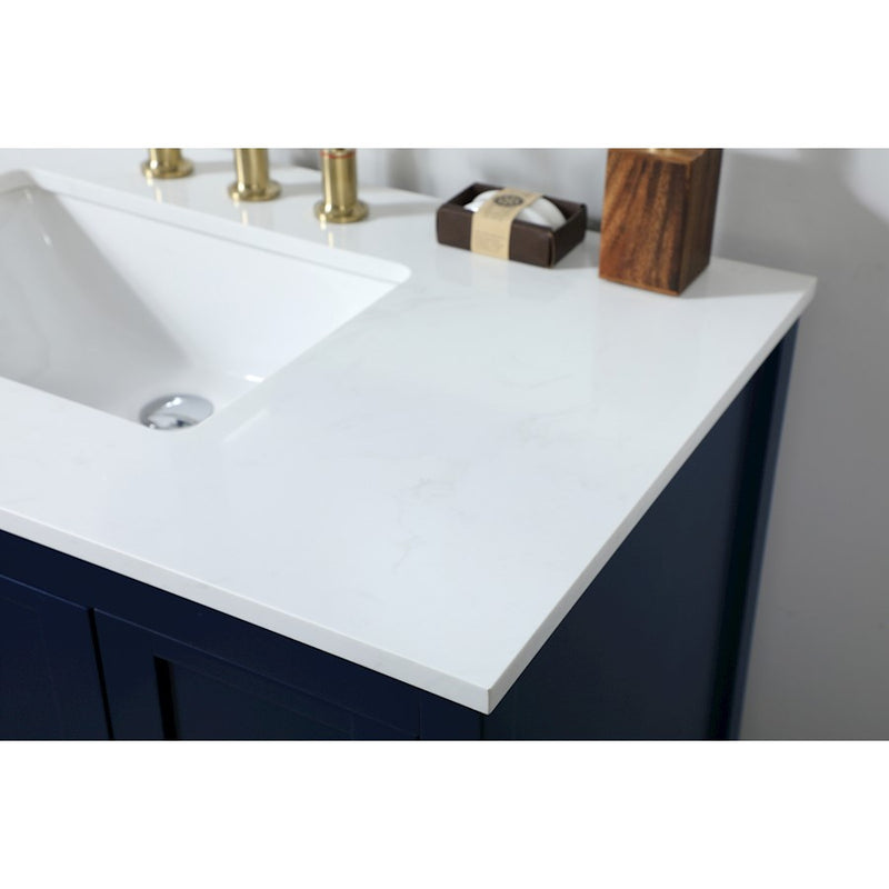 Elegant Kitchen/Bath Theo 32" Single Bathroom Vanity, Blue
