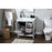Elegant Theo 32" Single Bathroom Vanity, Grey/Backsplash