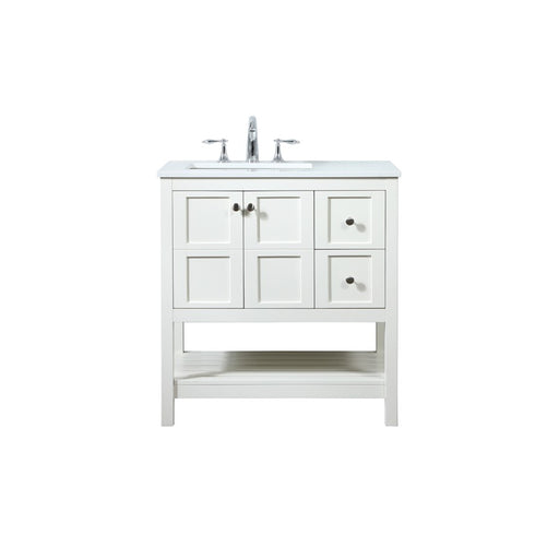 Elegant Kitchen/Bath Theo 32" Single Bathroom Vanity, White - VF16432WH