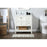 Elegant Theo 32" Single Bathroom Vanity, White/Backsplash