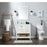Elegant Theo 32" Single Bathroom Vanity, White/Backsplash